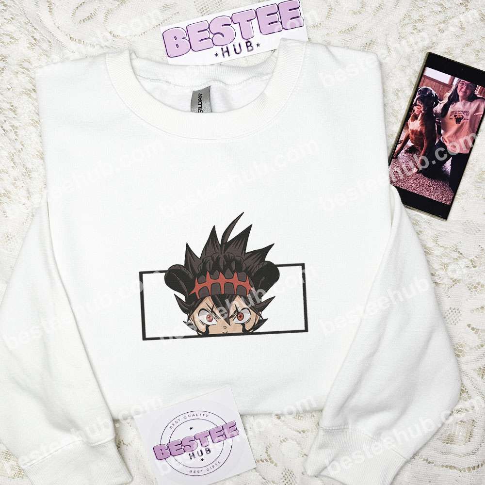 Asta Black Clover Anime Embroidered Shirt 8