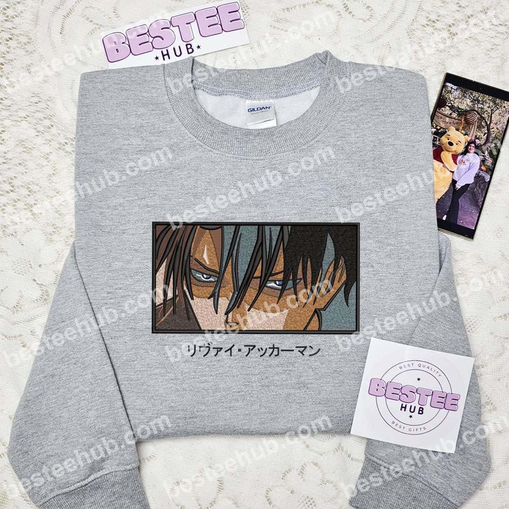 Levi Attack On Titan Anime Embroidered Shirt
