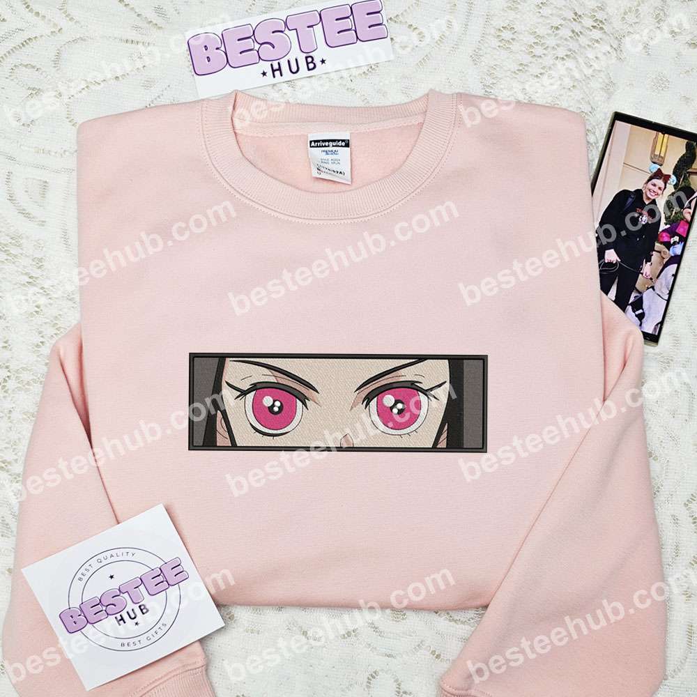 Nezuko Eyes Kimetsu No Yaiba Anime Embroidered Shirt