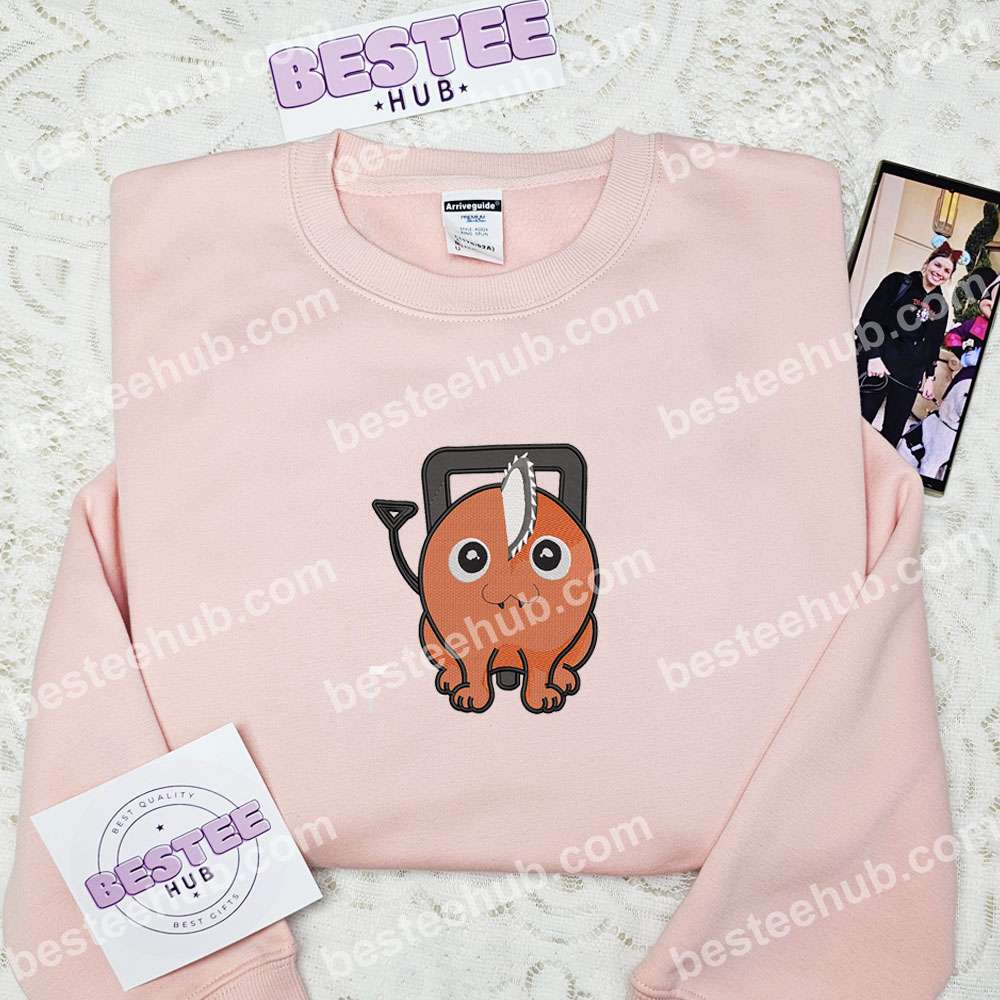 Pochita Chainsaw Man Anime Embroidered Shirt 3