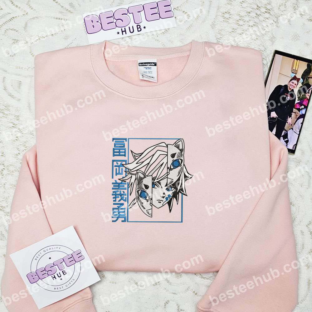 Tomioka Giyuu Cat Kimetsu No Yaiba Anime Embroidered Shirt