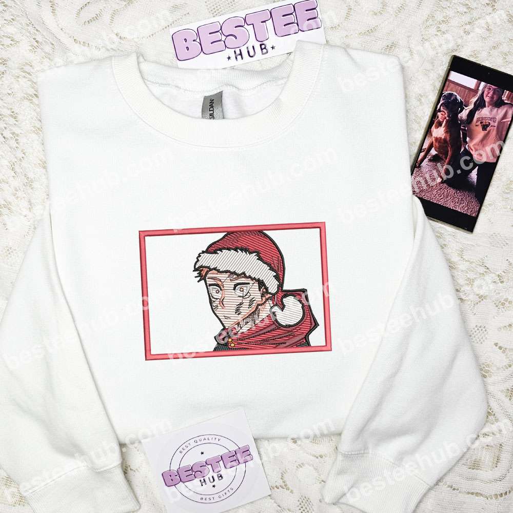 Yuji Itadori Christmas Jujutsu Kaisen Anime Embroidered Shirt