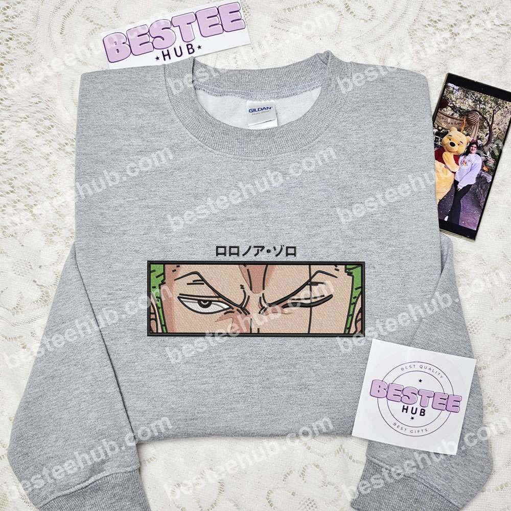 Zoro Eyes One Piece Anime Embroidered Shirt 2