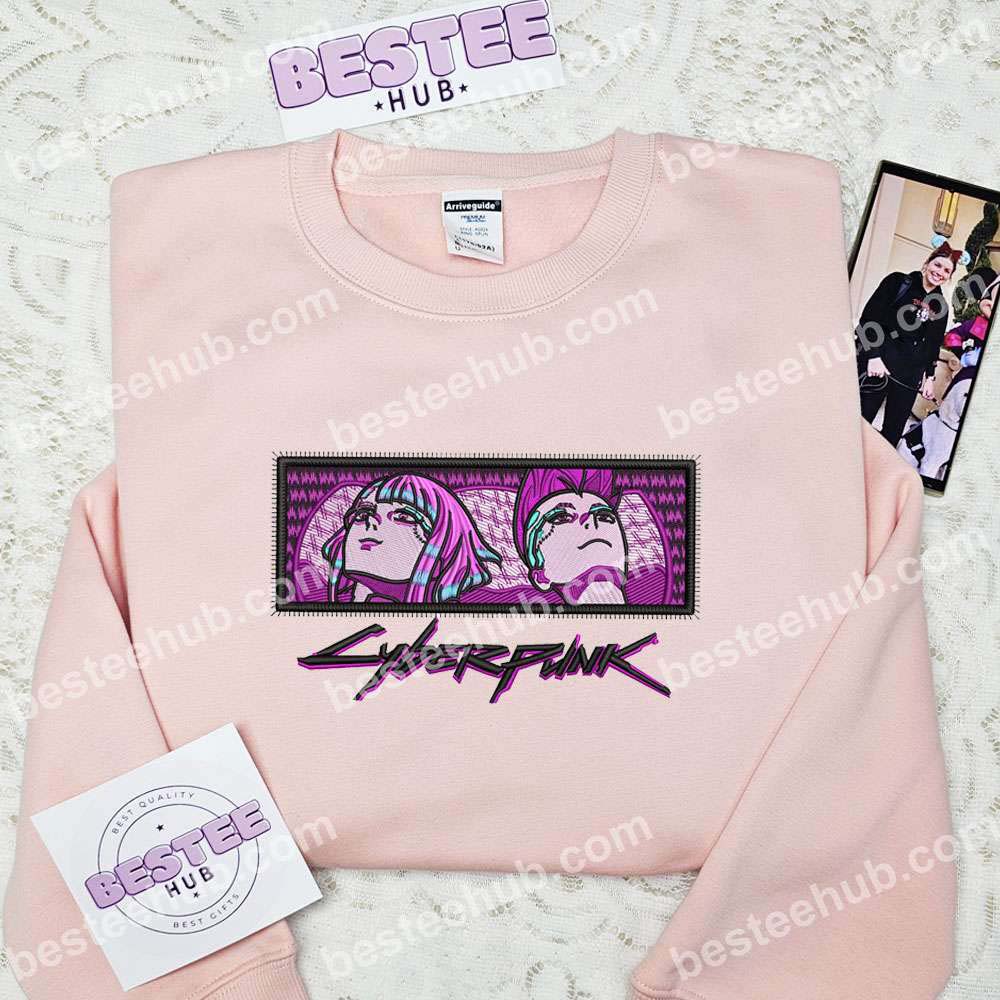 David And Lucyna Cyberpunk Anime Embroidered Shirt