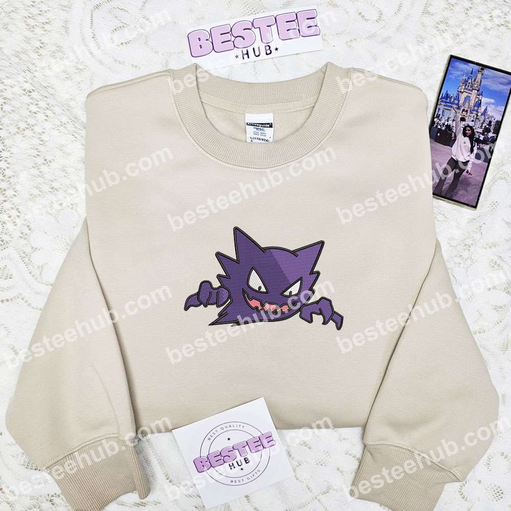 Haunter Pokemon Anime Embroidered Shirt