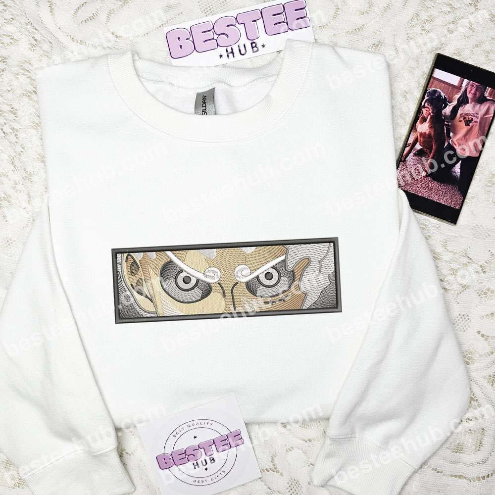 Luffy Gear 5 Eyes One Piece Anime Embroidered Shirt