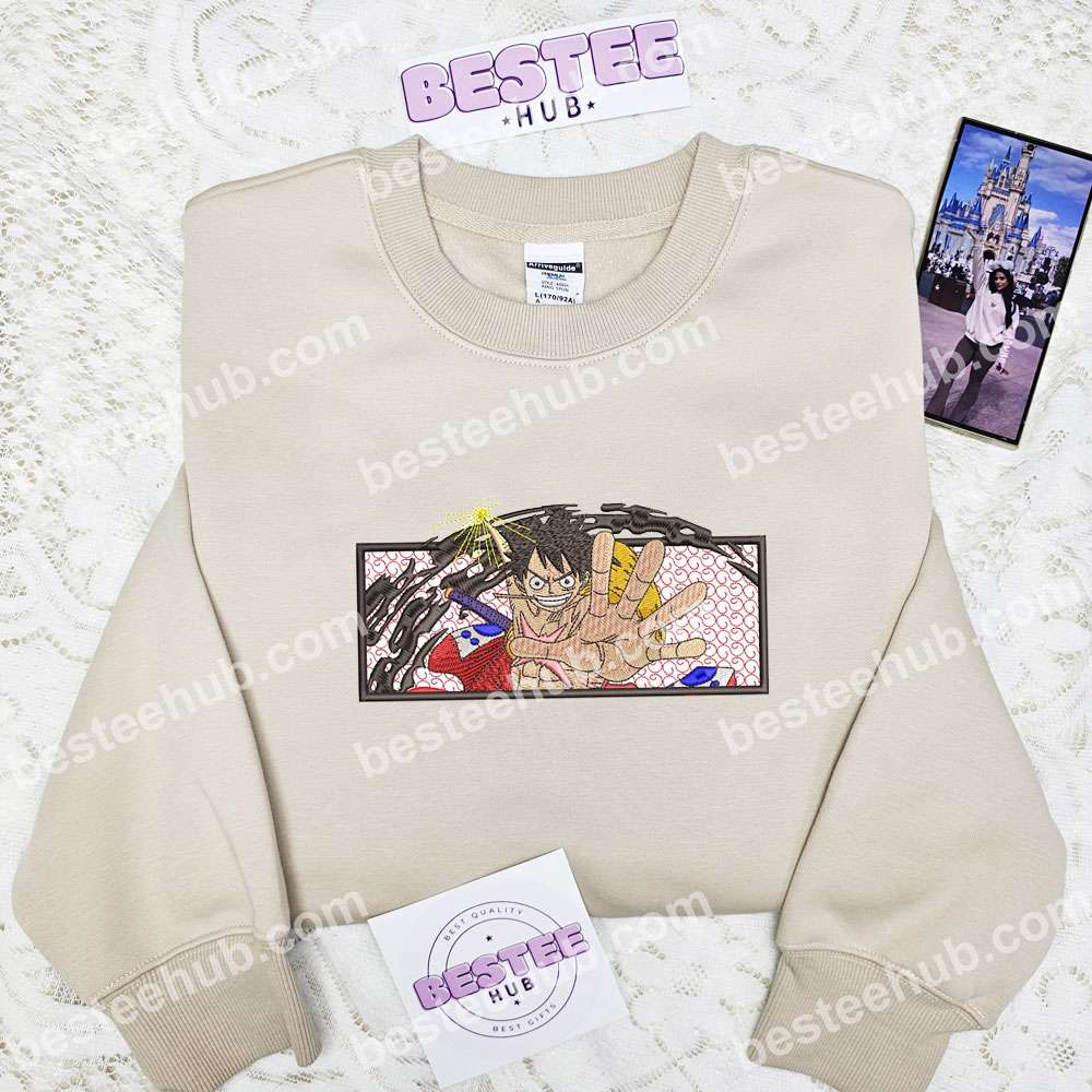 Luffy One Piece Anime Embroidered Shirt 12
