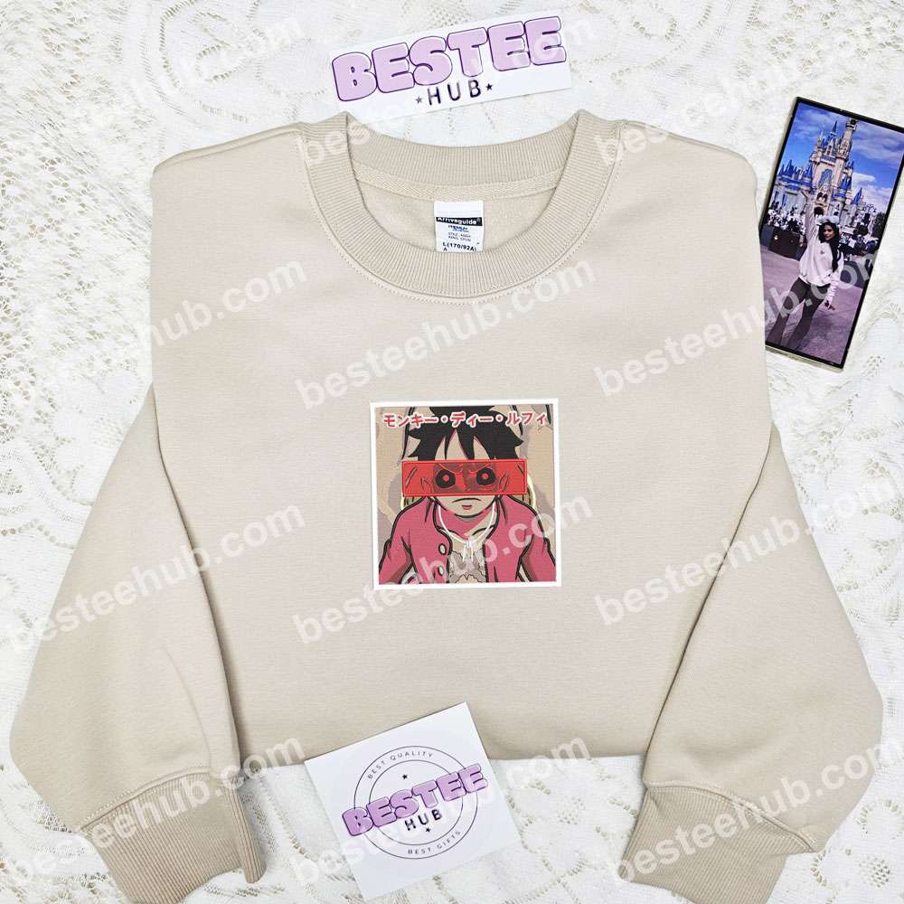 Luffy One Piece Anime Embroidered Shirt