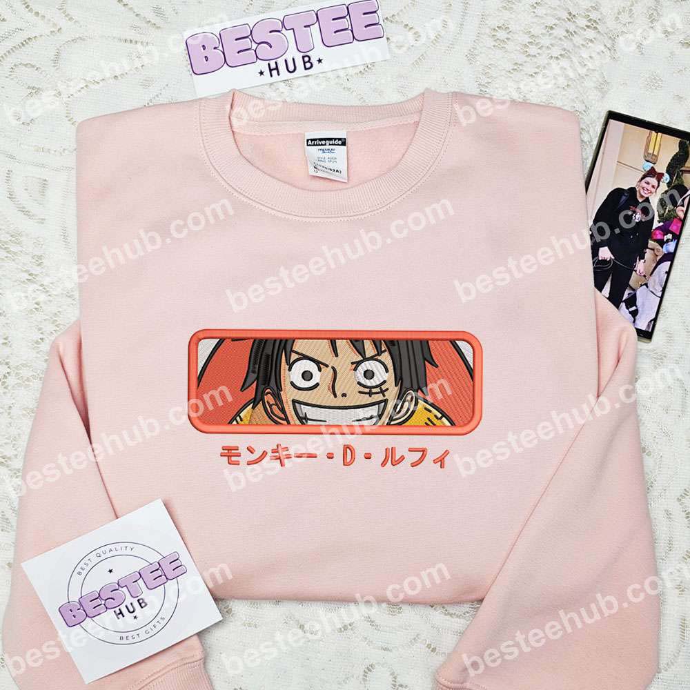 Luffy Smile One Piece Anime Embroidered Shirt 2