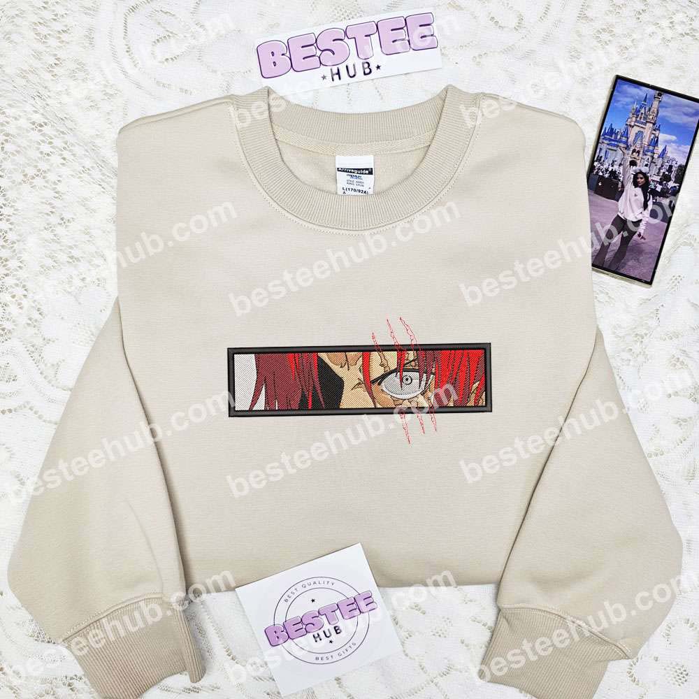 Shanks Eyes One Piece Anime Embroidered Shirt 3