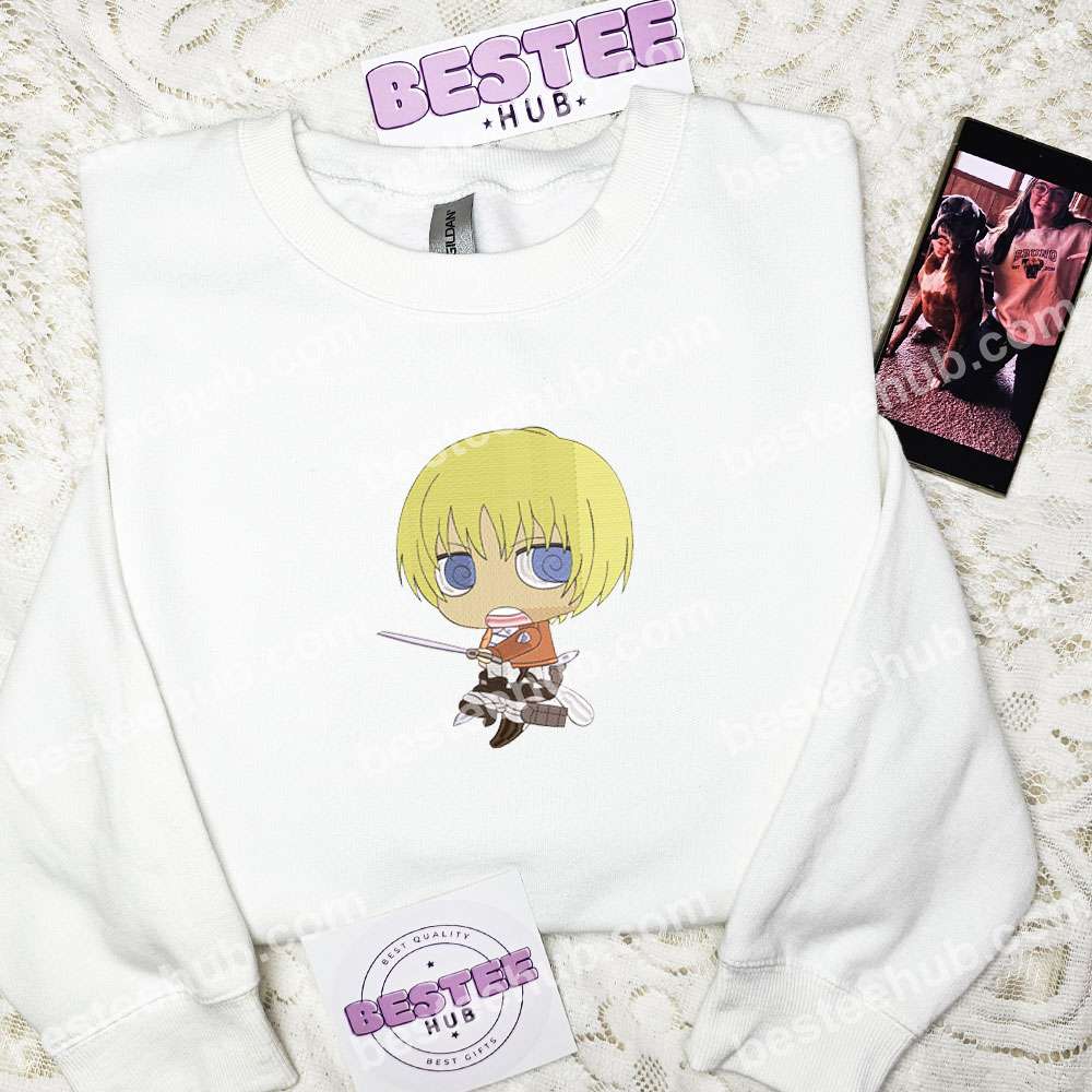Armin Arlert Chibi Attack On Titan Anime Embroidered Shirt