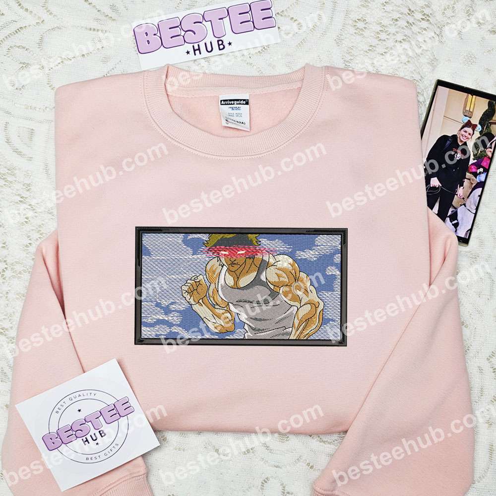 Baki Angry Eyes Baki The Grappler Anime Embroidered Shirt