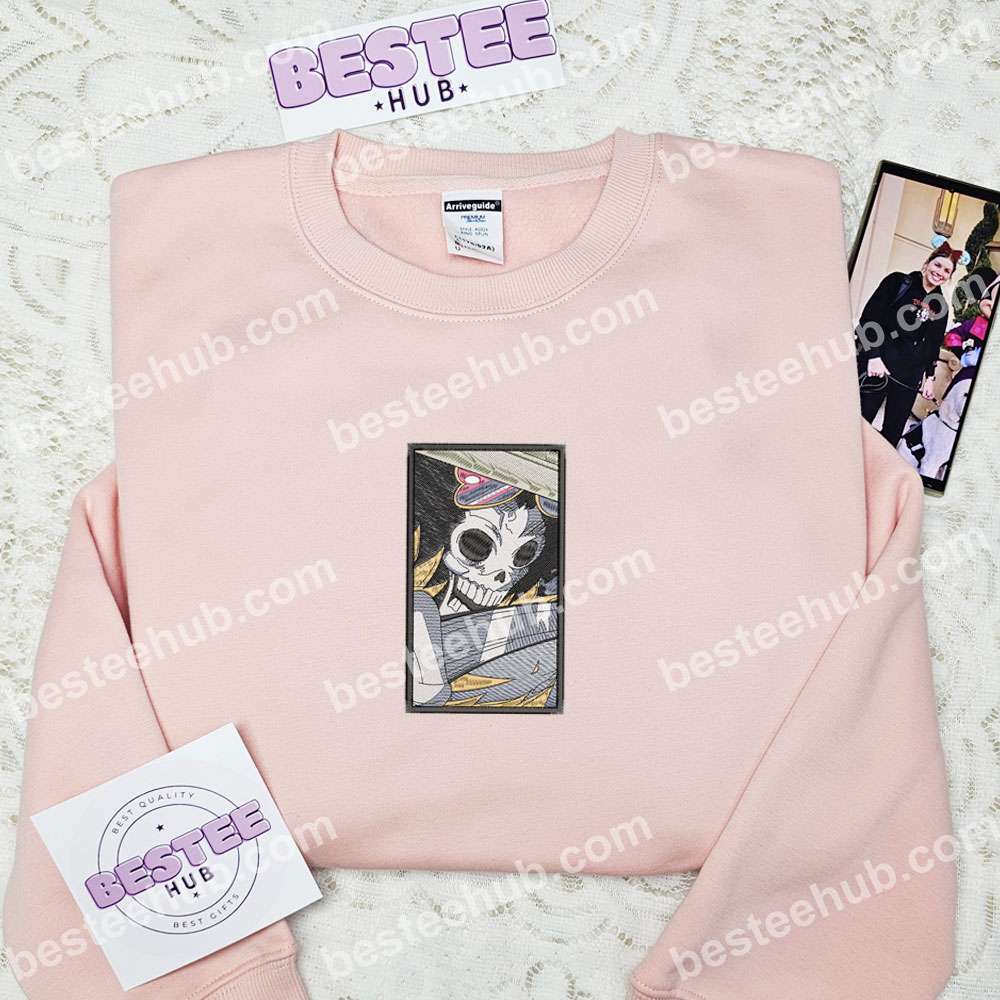 Brook One Piece Anime Embroidered Shirt