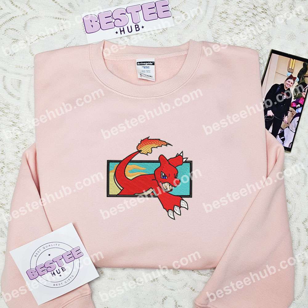 Charmeleon Pokemon Anime Embroidered Shirt