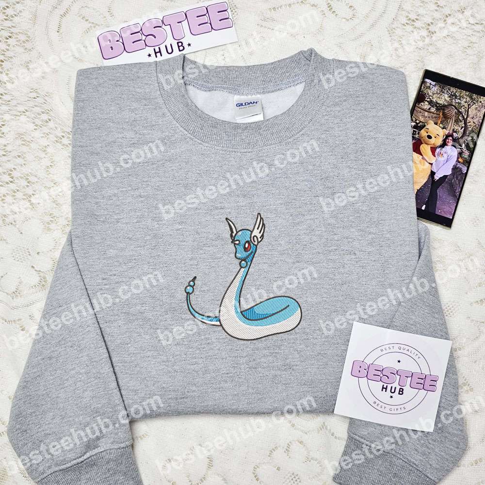 Dragonair Pokemon Anime Embroidered Shirt