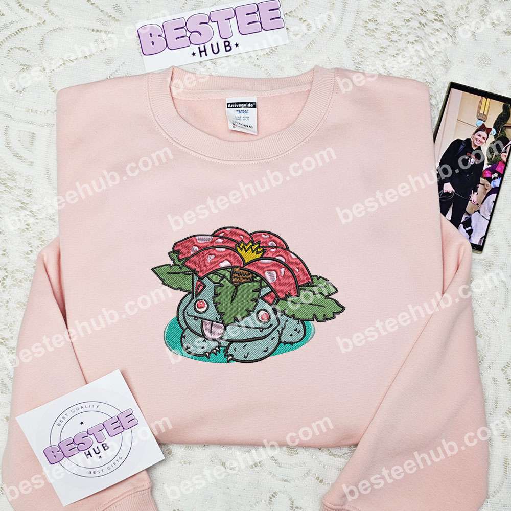 Fushigibana Pokemon Anime Embroidered Shirt