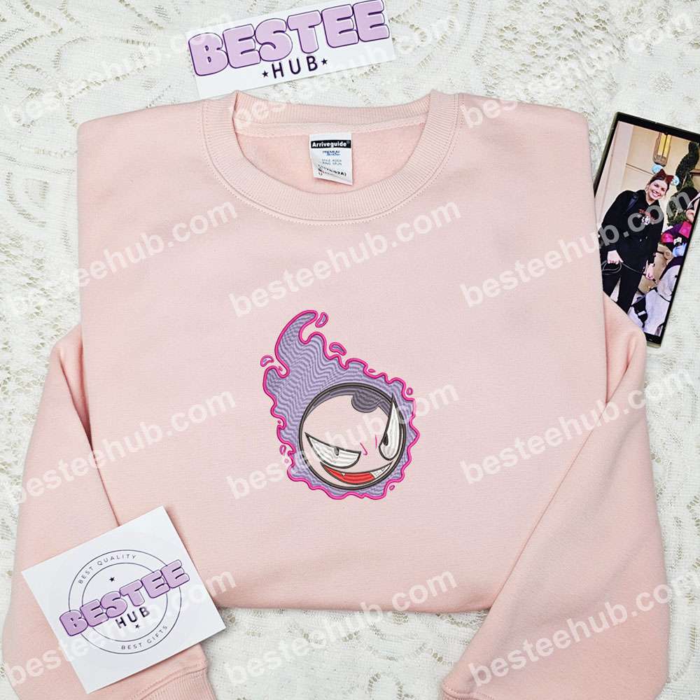 Ghastly Pokemon Anime Embroidered Shirt