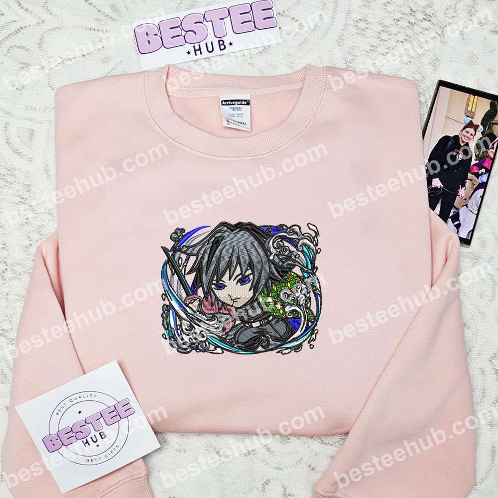 Giyuu Tomioka Demon Slayer Anime Embroidered Shirt 3