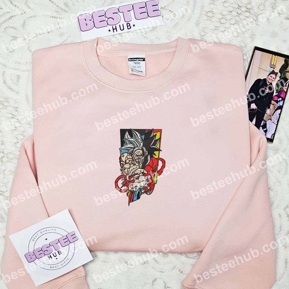 Goku Half Dragon Ball Anime Embroidered Shirt