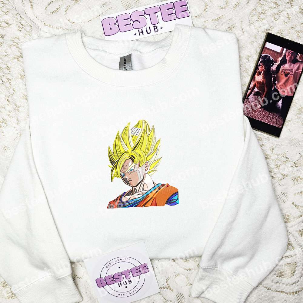 Goku Super Saiyan Dragon Ball Anime Embroidered Shirt 2