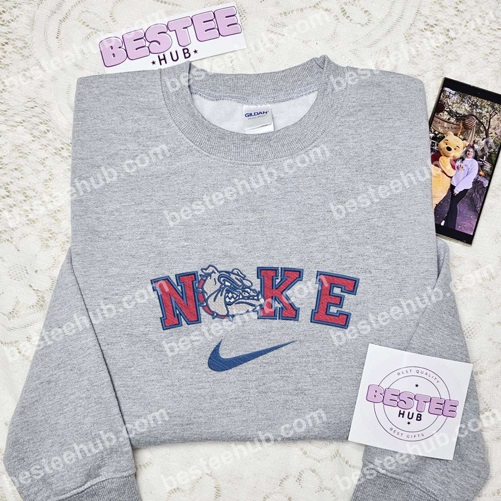 Gonzaga Bulldogs Embroidered Shirt, NCAA Embroidered Hoodie, Sports Embroidered Sweatshirt