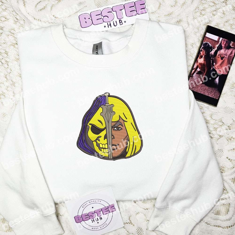 He-Man Face Skull Cartoon Anime Embroidered Shirt