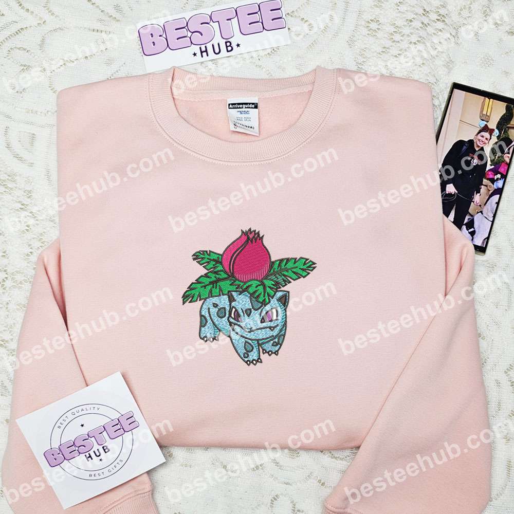 Ivysaur Pokemon Anime Embroidered Shirt