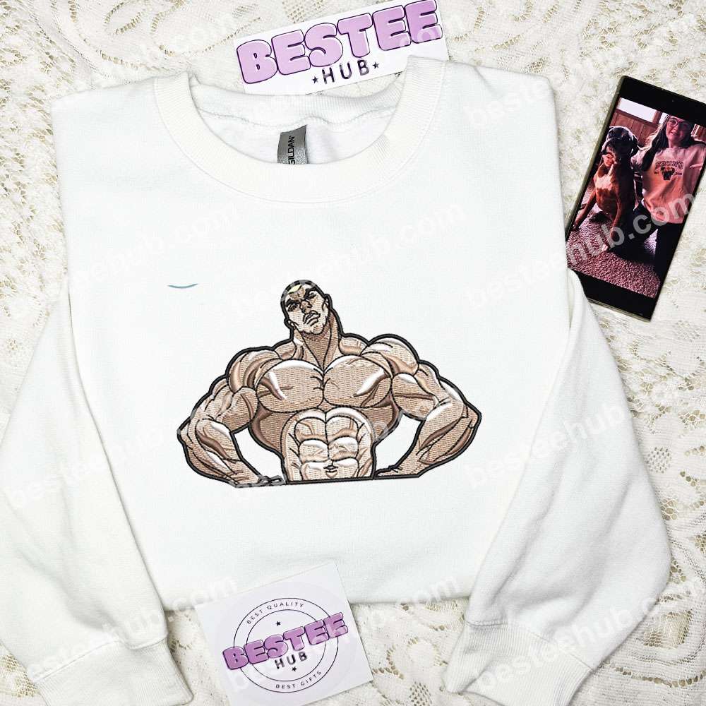 Jack Hanma Baki The Grappler Anime Embroidered Shirt