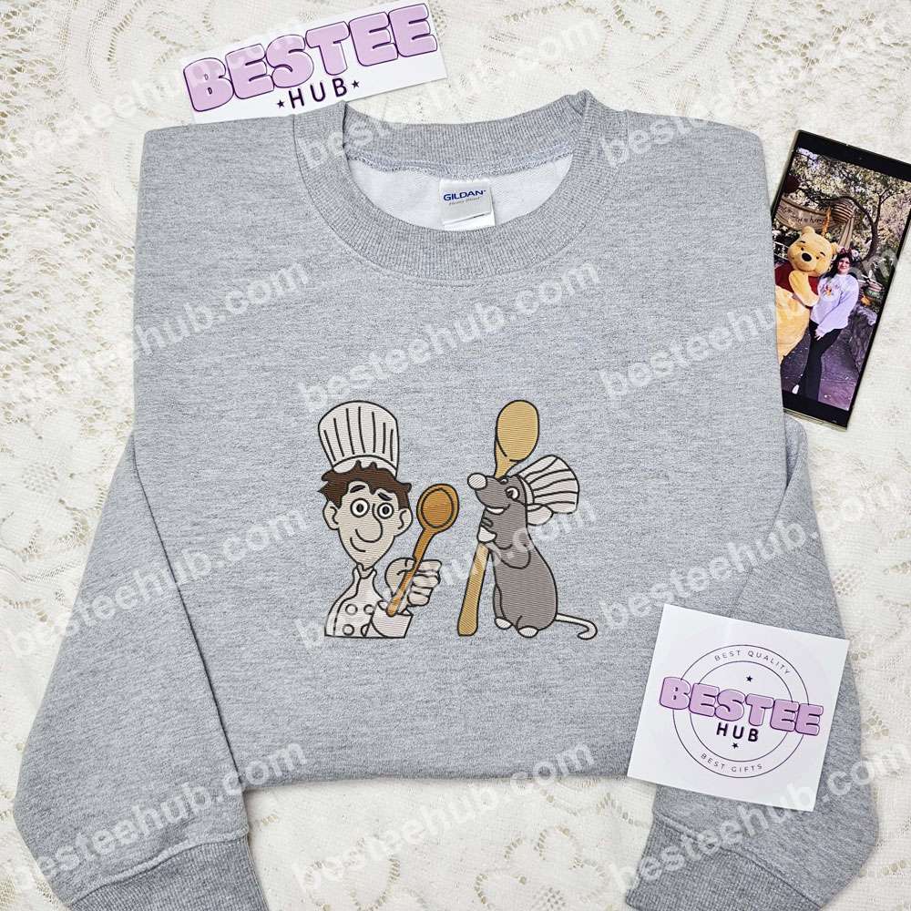 Linguini And Remi Ratatouille Disney Characters Embroidered Shirt