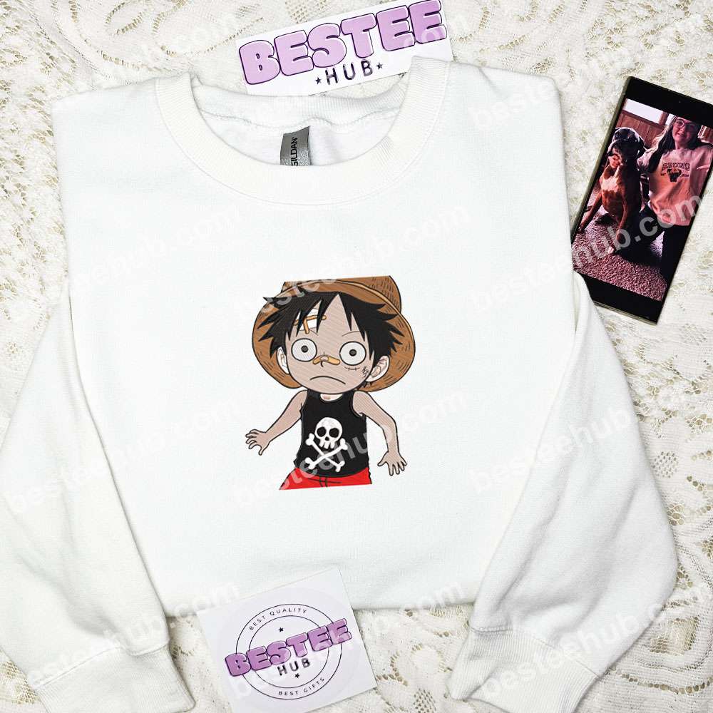 Little Luffy One Piece Anime Embroidered Shirt