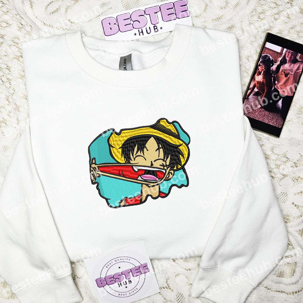 Luffy Funny One Piece Anime Embroidered Shirt