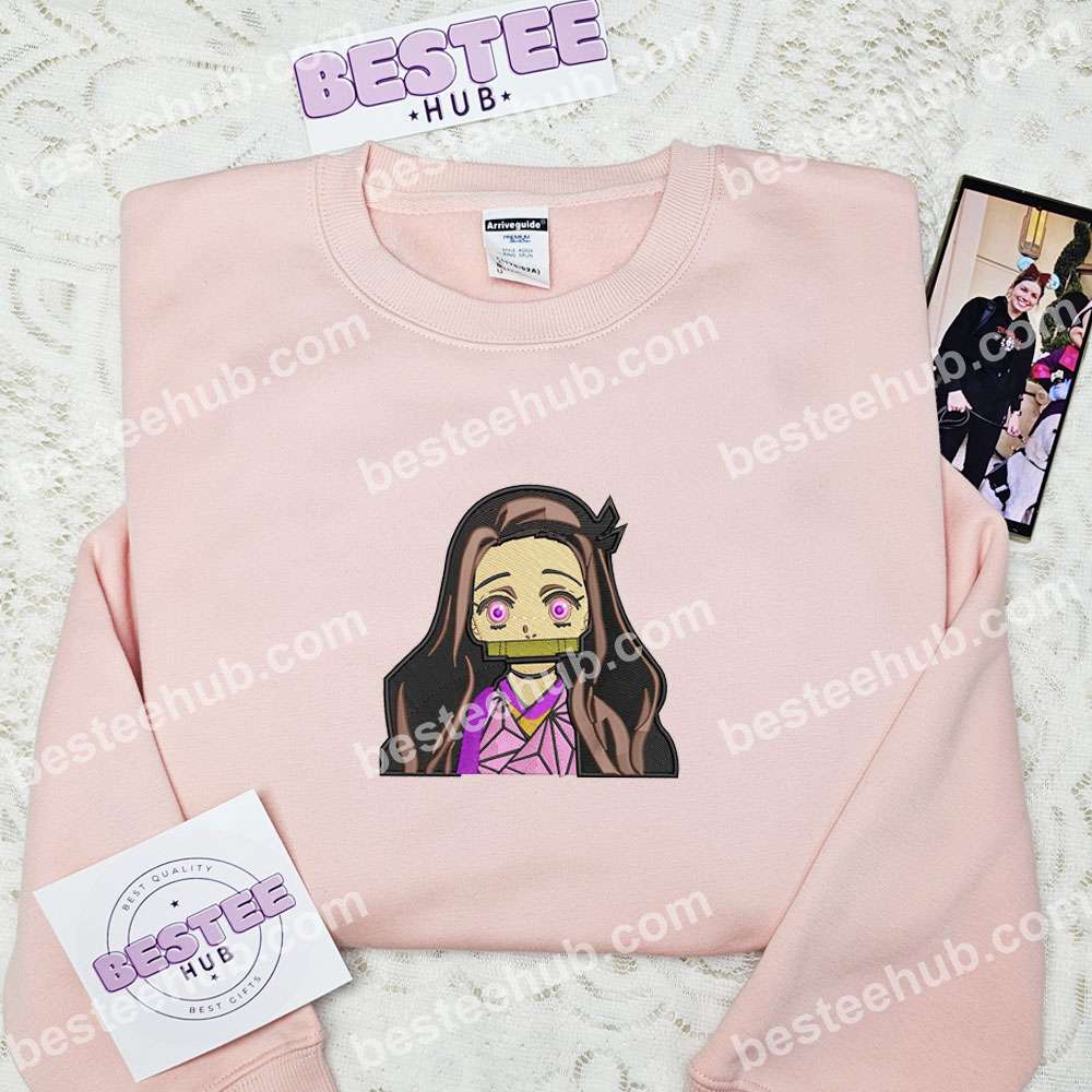 Nezuko Kamado Demon Slayer Anime Embroidered Shirt 6