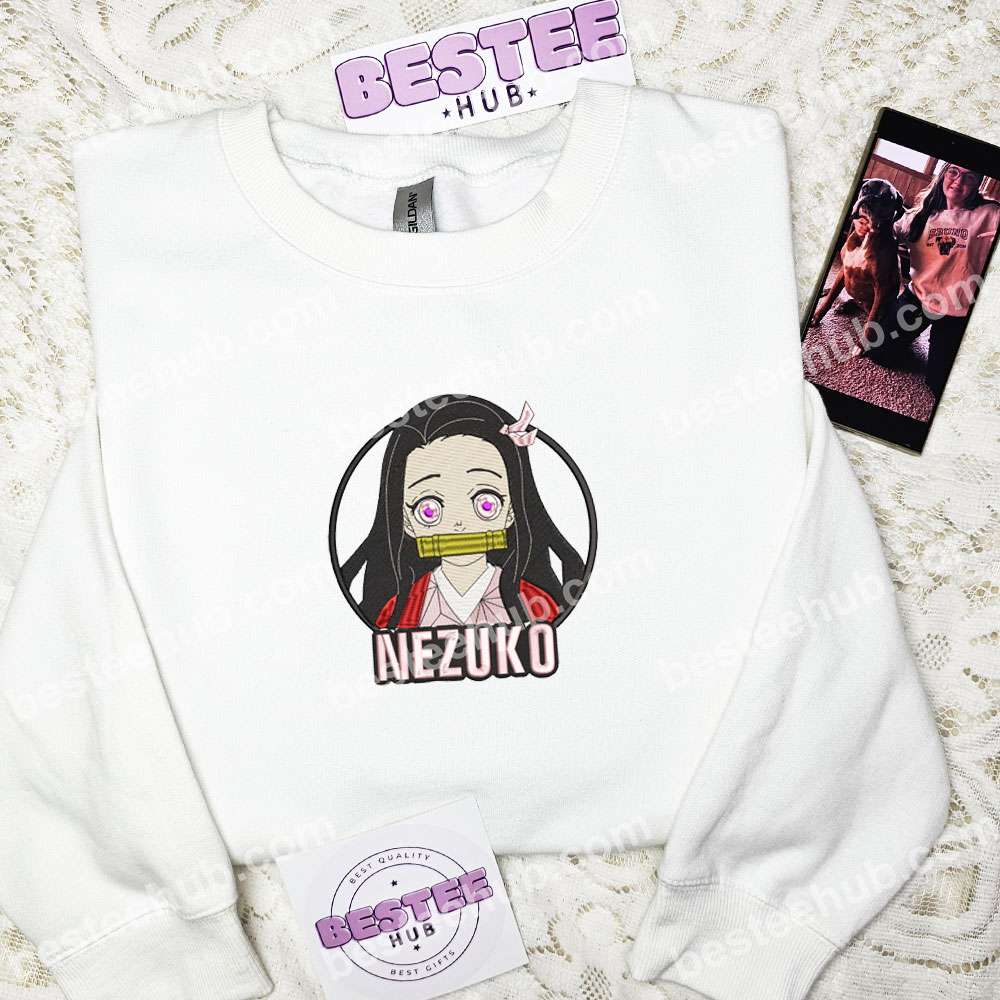 Nezuko Kamado Demon Slayer Anime Embroidered Shirt 4