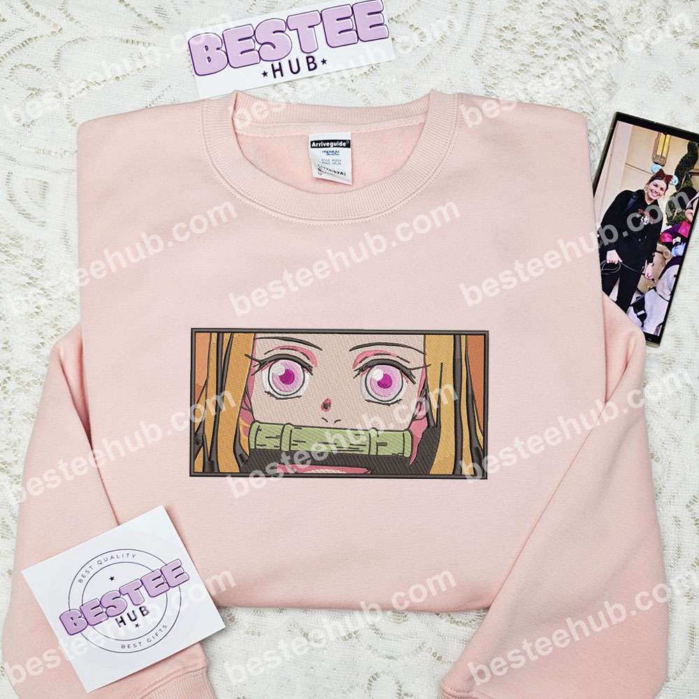 Nezuko Kamado Demon Slayer Anime Embroidered Shirt 2