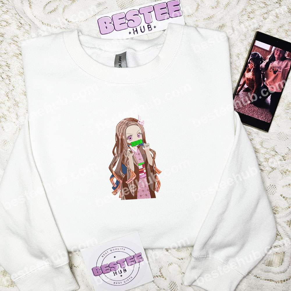 Nezuko Kamado Demon Slayer Anime Embroidered Shirt 5
