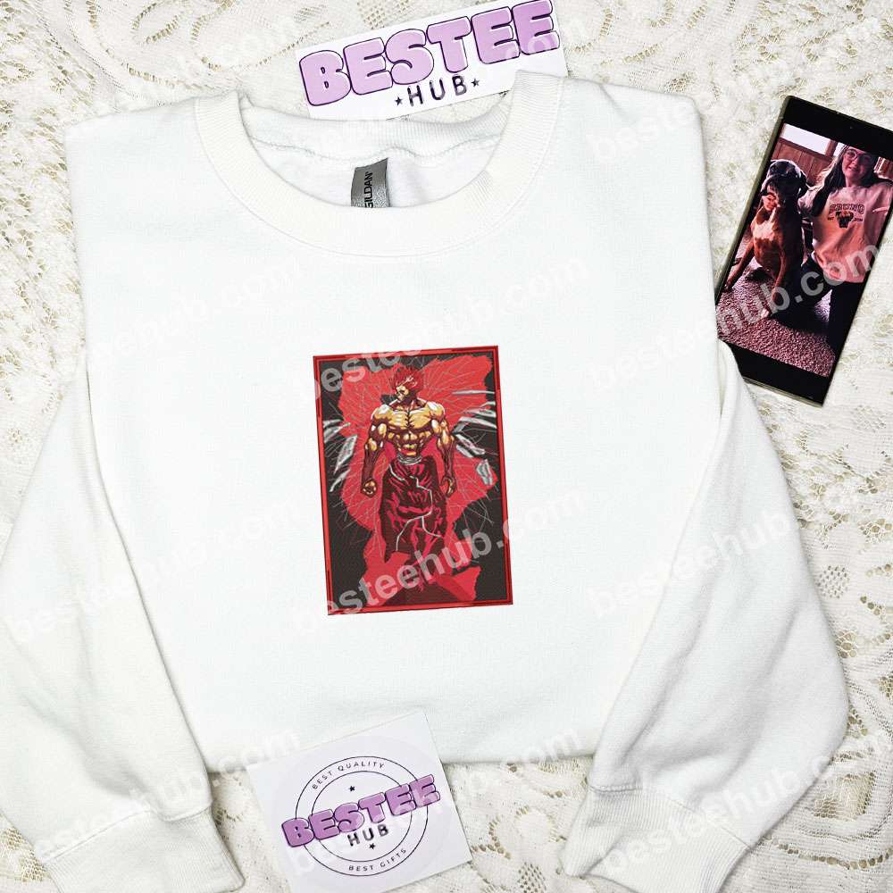 Yujiro Hanma Baki The Grappler Anime Embroidered Shirt