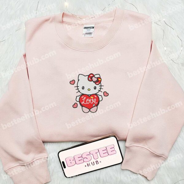 Hello Kitty Valentine Heart Embroidered T shirt Cartoon Embroidered T shirt Best Valentines Day Gift Ideas 2 600x600 This quiet uniqueness is what makes self-dates so beautiful