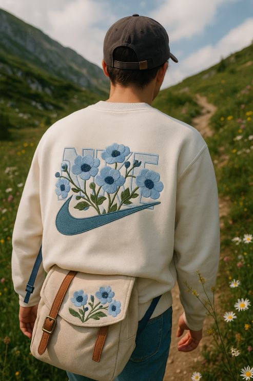 Unlike mass screen printing, embroidery is generally more sustainable.