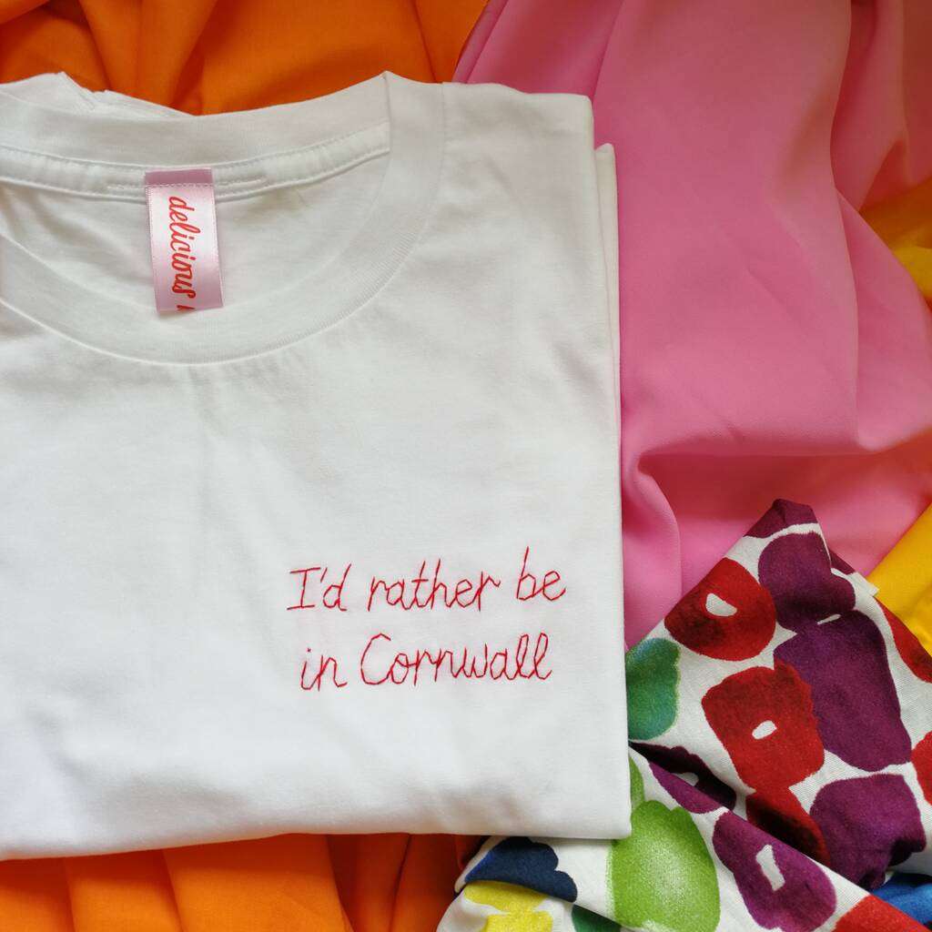 original hand embroidered personalised slogan t shirt (1) Inside Jokes and Personal Messages: For the Few Who Know