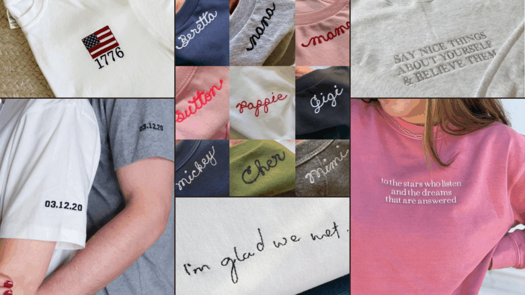 Top 10 Ideas for Personalized Embroidery Shirts (Names, Quotes & More)