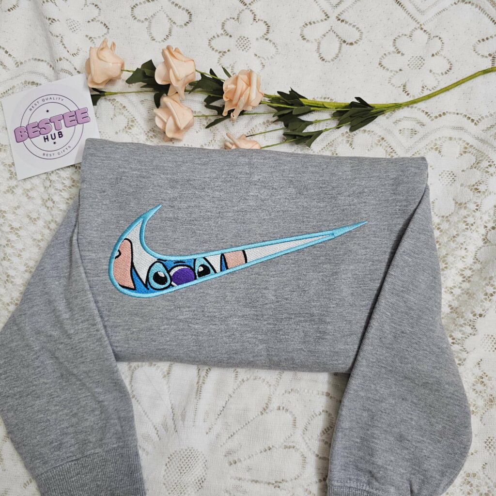 Stitch Eyes Disney Characters Embroidered Shirt