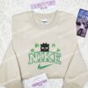Badtz Maru Shamrock Embroidered Shirt, St Patrick's Day Embroidered Hoodie, Holiday Embroidered Sweatshirt (1)