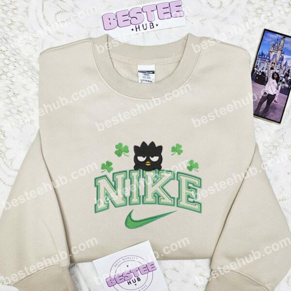 Badtz Maru Shamrock Embroidered Shirt, St Patrick's Day Embroidered Hoodie, Holiday Embroidered Sweatshirt (1)