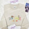 Ariel Mama Embroidered Shirt, Disney Characters Embroidered Hoodie, Mother's Day Embroidered T Shirt (2)