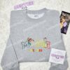 Ariel Mama Embroidered Shirt, Disney Characters Embroidered Hoodie, Mother's Day Embroidered T Shirt (3)