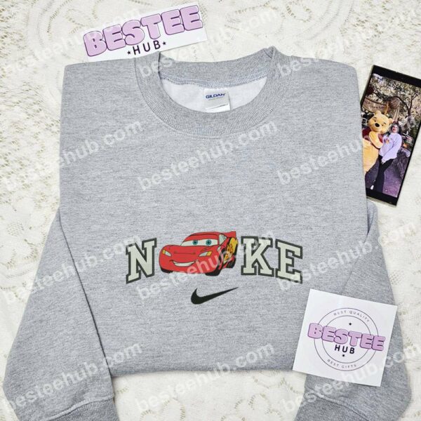 Lightning McQueen Embroidered Shirt, Pixar Cars Embroidered Hoodie, Disney Characters Embroidered Sweatshirt (3)