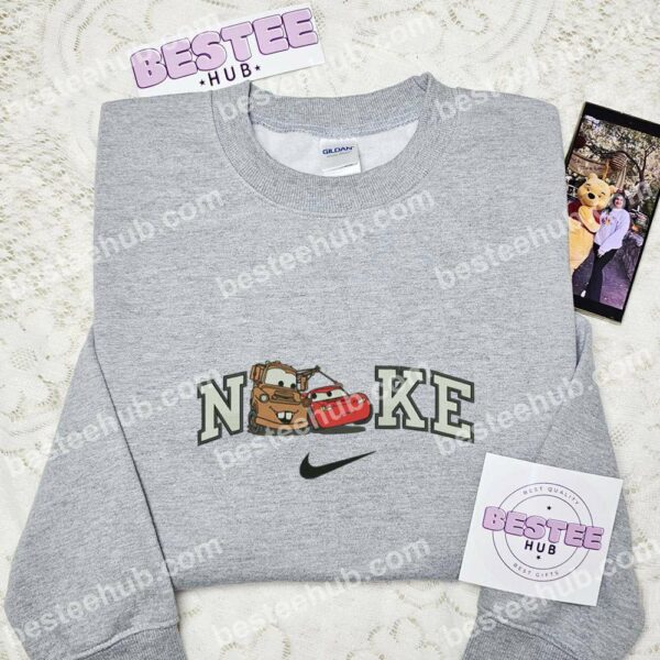 Lightning And Mater Embroidered Shirt, Pixar Cars Embroidered Hoodie, Disney Characters Embroidered Sweatshirt (1)