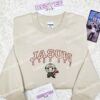 Jason Voorhees Chibi Embroidered Shirt, Horror Movie Embroidered Hoodie, Halloween Embroidered Sweatshirt (1)