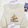 Goofy Dog Friends Embroidered Shirt, Disney Characters Embroidered Hoodie, Cartoon Embroidered Sweatshirt (3)
