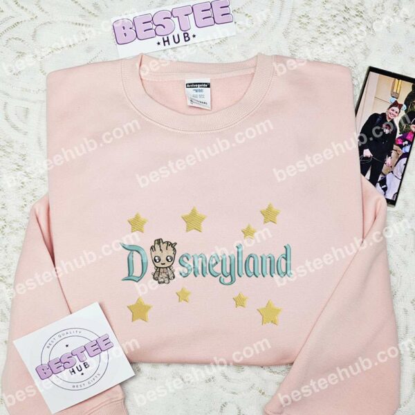 Groot Disneyland Embroidered Shirt, Guardians Of The Galaxy Embroidered Hoodie, Movie Embroidered Sweatshirt (1)